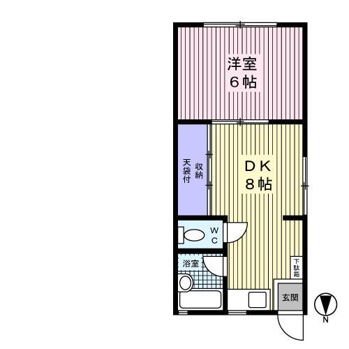 フラット富士塚の間取り