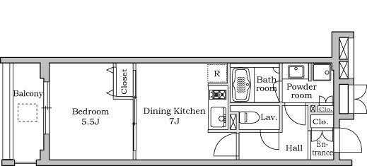 レジディア千鳥町・0105号室の間取り