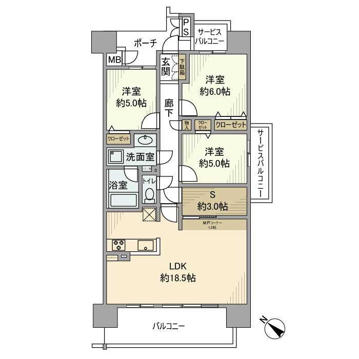 リコット東岡崎の間取り