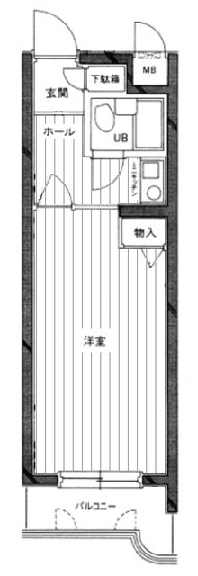 赤堤の完工年月(1991年5月)築の賃貸マンションの間取り