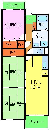 ヴェルデ三番館の間取り