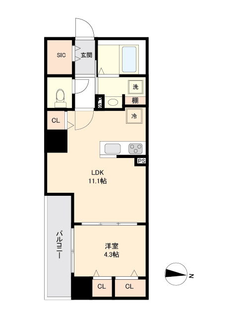 リテラス森下・0205号室の間取り
