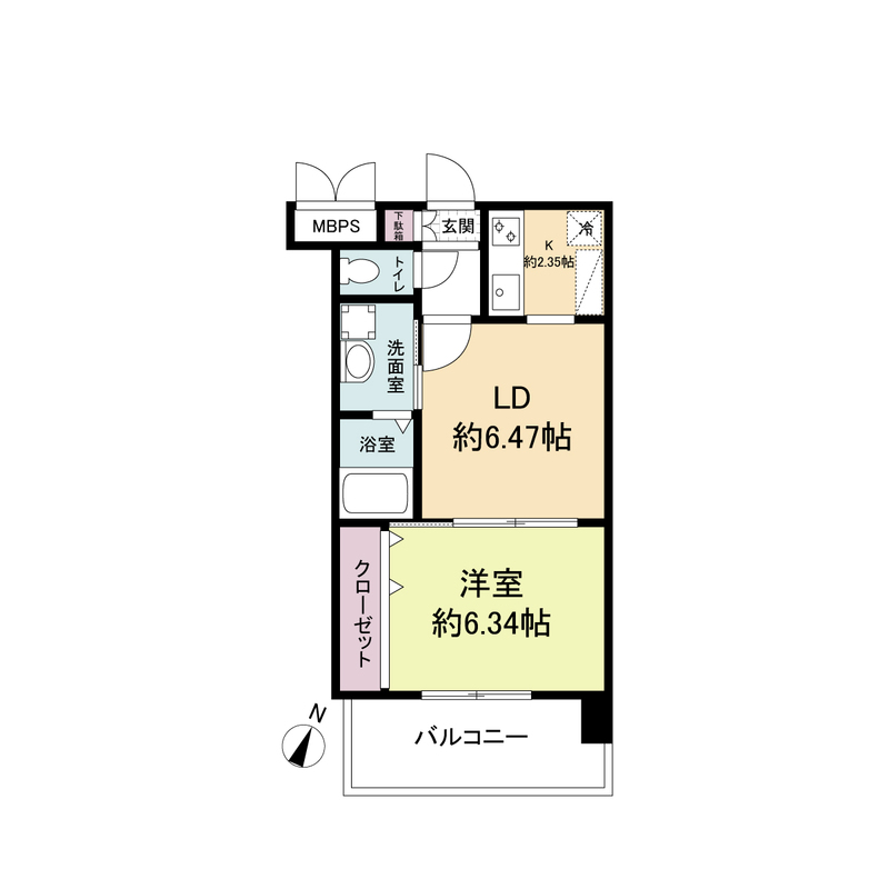 レジディア天神の間取り