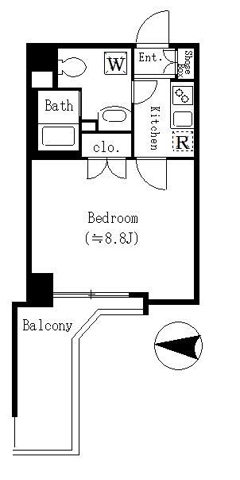 白河の完工年月(2008年2月)築の賃貸マンションの間取り