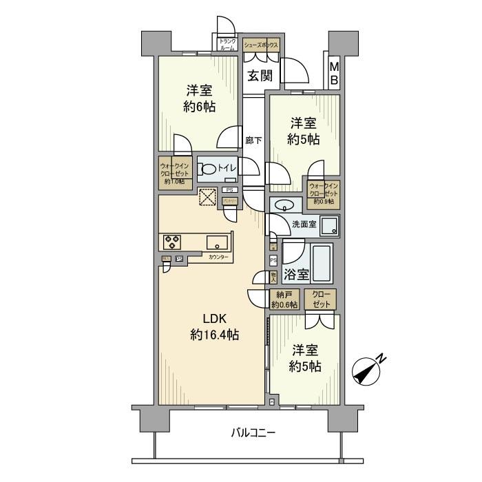 ザ・パークハウス津田沼前原ガーデンエアリーヒルズの間取り