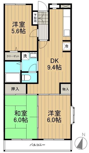 ベルデュール麻生壱番館の間取り