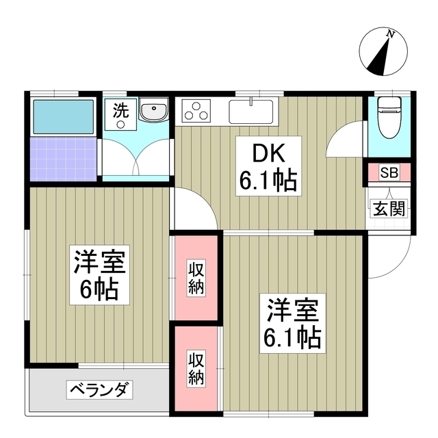 グッドパレス衣笠Ⅲの間取り