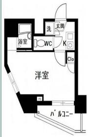 ルーブル白金高輪・807号室の間取り