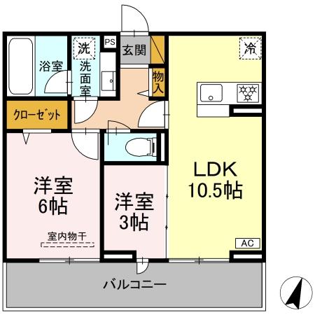 リシェスみのり台 A・B・C A棟の間取り