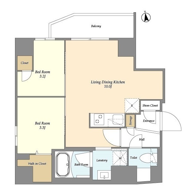 グランカーサ上野松が谷の間取り