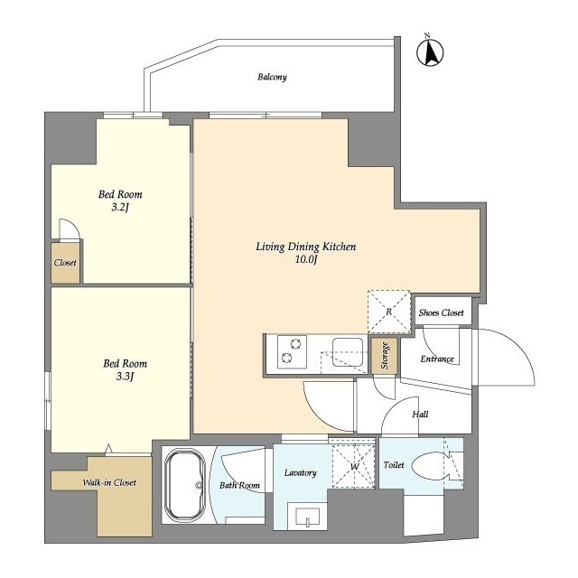 グランカーサ上野松が谷の間取り