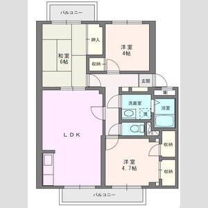 ガーデンビレッジ柏3号棟の間取り