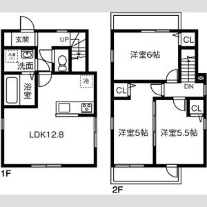 Land court 小泉 A棟の間取り