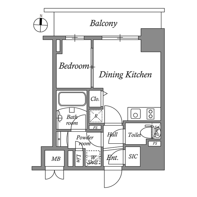 テラス押上・0602号室の間取り