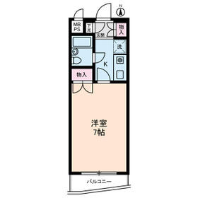 セザール清瀬中央公園・0202号室の間取り