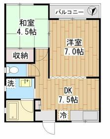 ハイツグリーン&ブルーの間取り