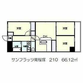 サンフラッツ南桜塚の間取り