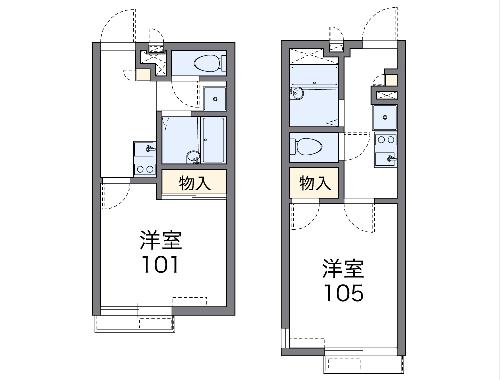 レオパレスラッキーサン横浜の間取り