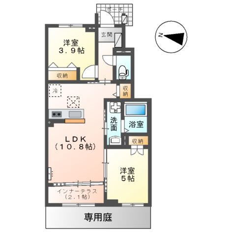 (仮称)市原市市原新築アパートの間取り