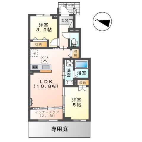 (仮称)市原市市原新築アパートの間取り