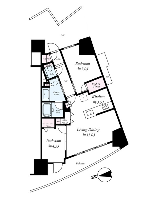 プラウドシティ東雲キャナルマークスの間取り