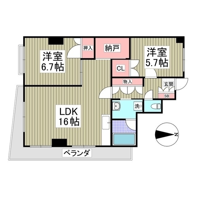 La Felice 旧レジデンス輝樹Ⅱの間取り