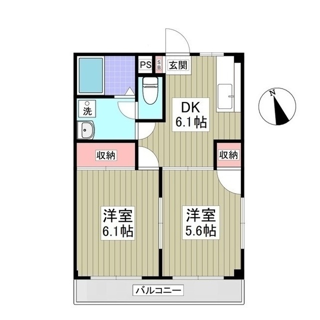 ベルメゾン緑の間取り