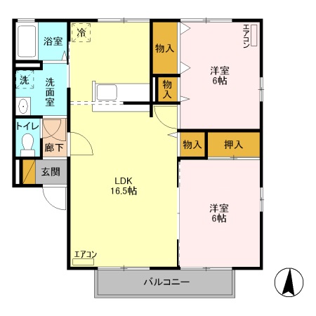 コーポセブン Cの間取り