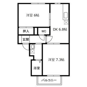 セゾンハトリ　Ｂ棟の間取り
