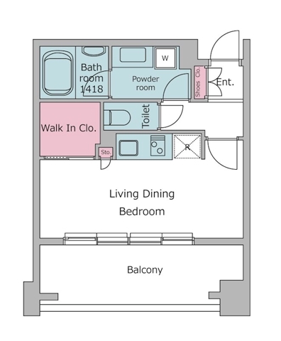 レジディア代官山・0305号室の間取り