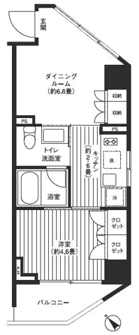 レジディア渋谷・0604号室の間取り