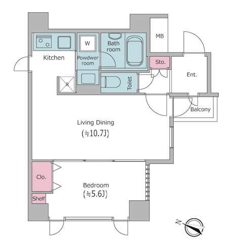 千石の完工年月(2003年2月)築の賃貸マンションの間取り