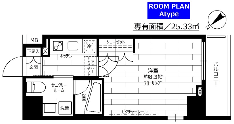 ステージグランデ蒲田アジールコート・701号室の間取り