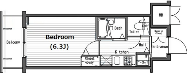 ガラ・グランディ中野・302号室の間取り