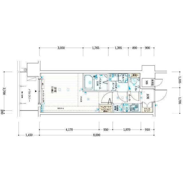 アドバンス西梅田Ⅲエミネンスの間取り