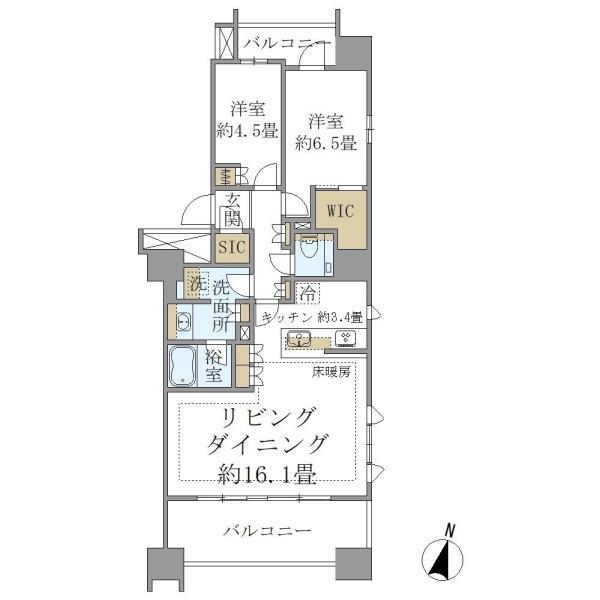 Brillia本郷弓町の間取り