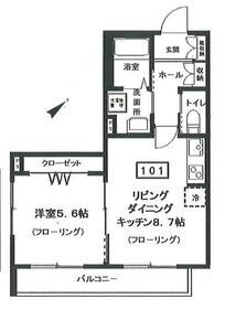 メゾン　モト・101号室の間取り