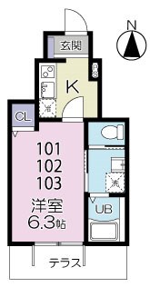 グランシャレー亀有Iの間取り