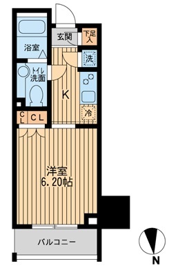 ＫＤＸレジデンス東新宿・0902号室の間取り