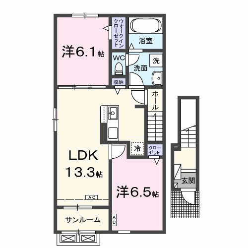 セレッソフローラーリアDの間取り