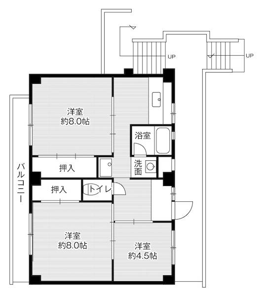 ビレッジハウス下五井4号棟の間取り