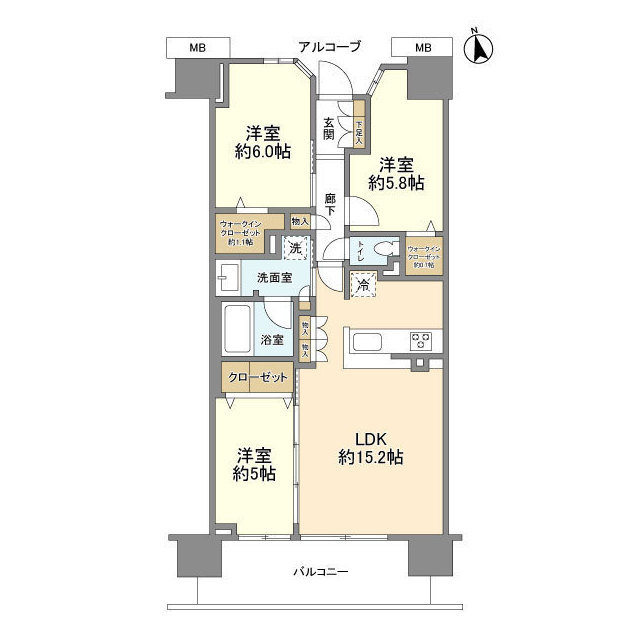 デュオヒルズ柏の間取り