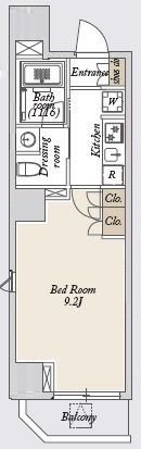 ミリアレジデンス浅草橋Ⅲ・0601号室の間取り