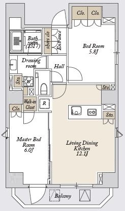ミリアレジデンス浅草橋Ⅲ・1001号室の間取り