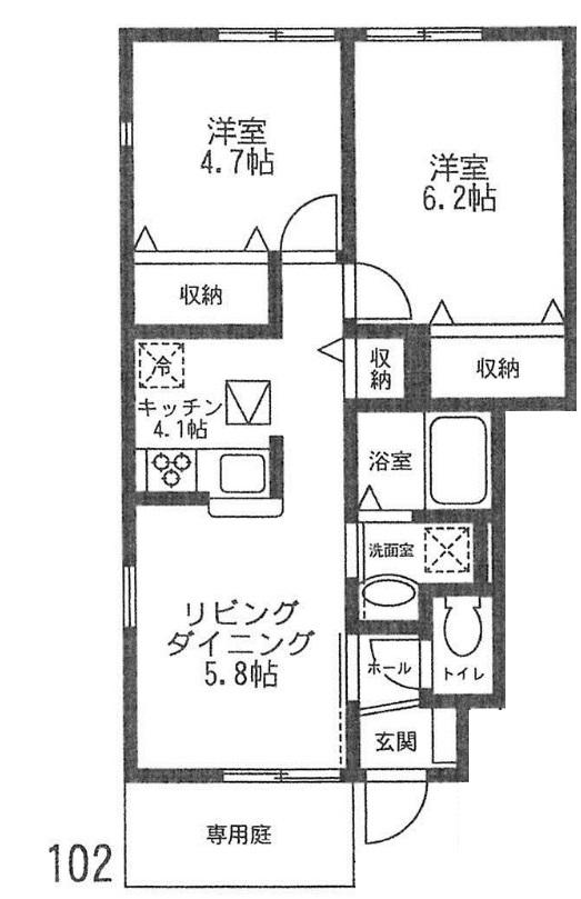 エルカーサ湘南(A)の間取り