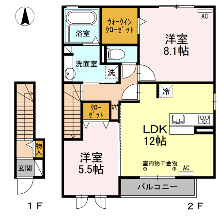 フェリーチェガーデン A棟の間取り