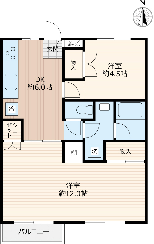 アムスプラザAの間取り