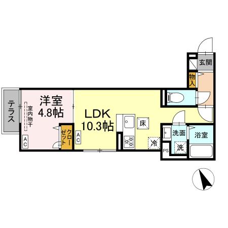 (仮称)中野区鷺宮3丁目PJ・102号室の間取り