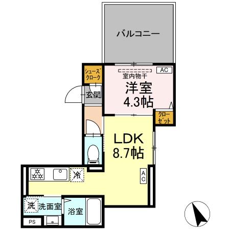 (仮称)中野区鷺宮3丁目PJ・301号室の間取り