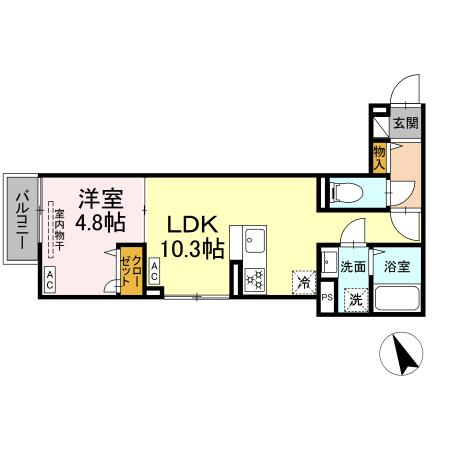 (仮称)中野区鷺宮3丁目PJ・302号室の間取り